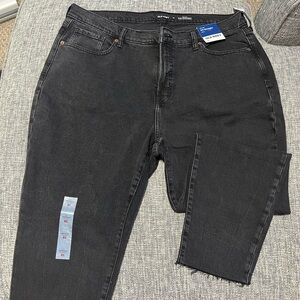Old Navy Black High Rise OG Straight Ankle Jeans